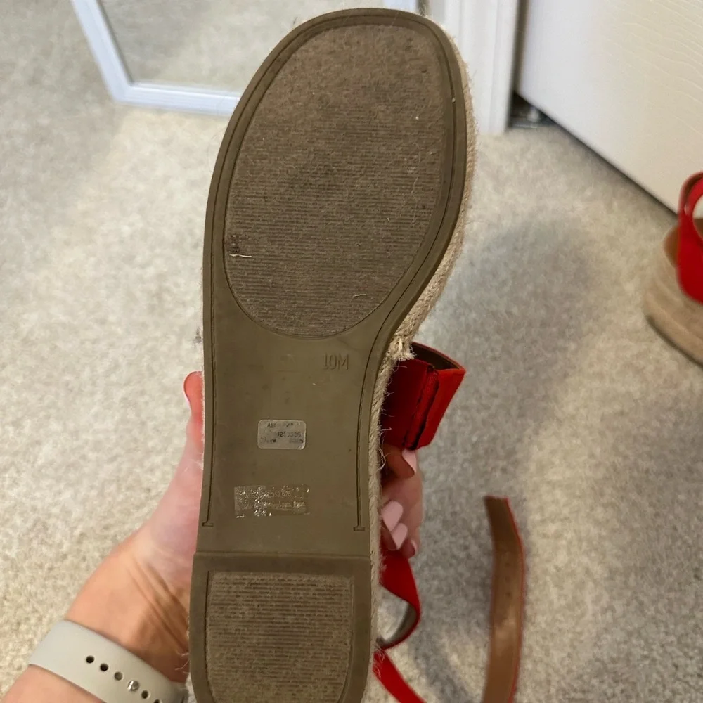 American Eagle Red Espadrille Sandals